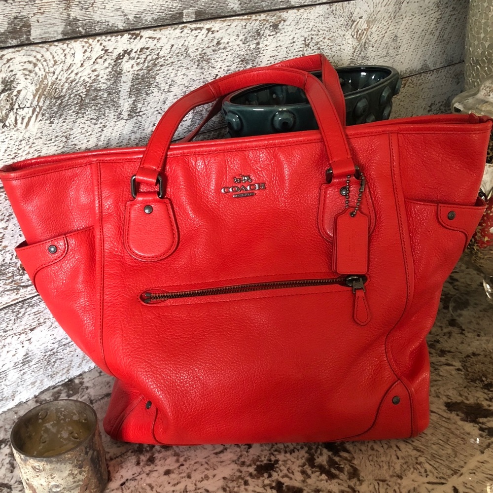 Orange Coach Handbag